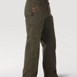 Wrangler Green Cargo Pants Durable Utility Design Riggs Workwear